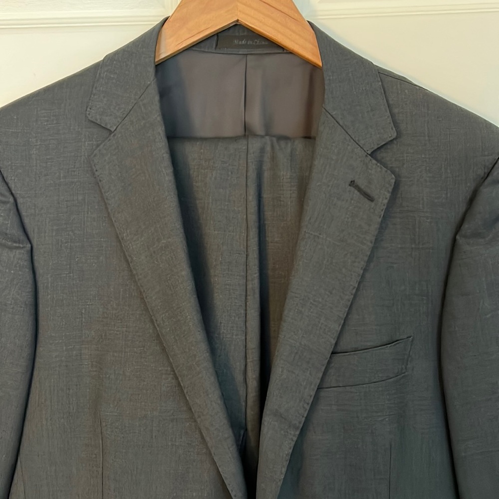 Tallia Charcoal Mens Suit 38L Modern Fit Wool